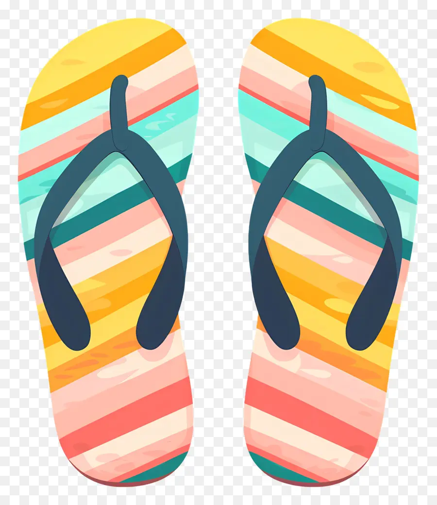 Sandal Jepit，Sandal Jepit Berwarna  Warni PNG