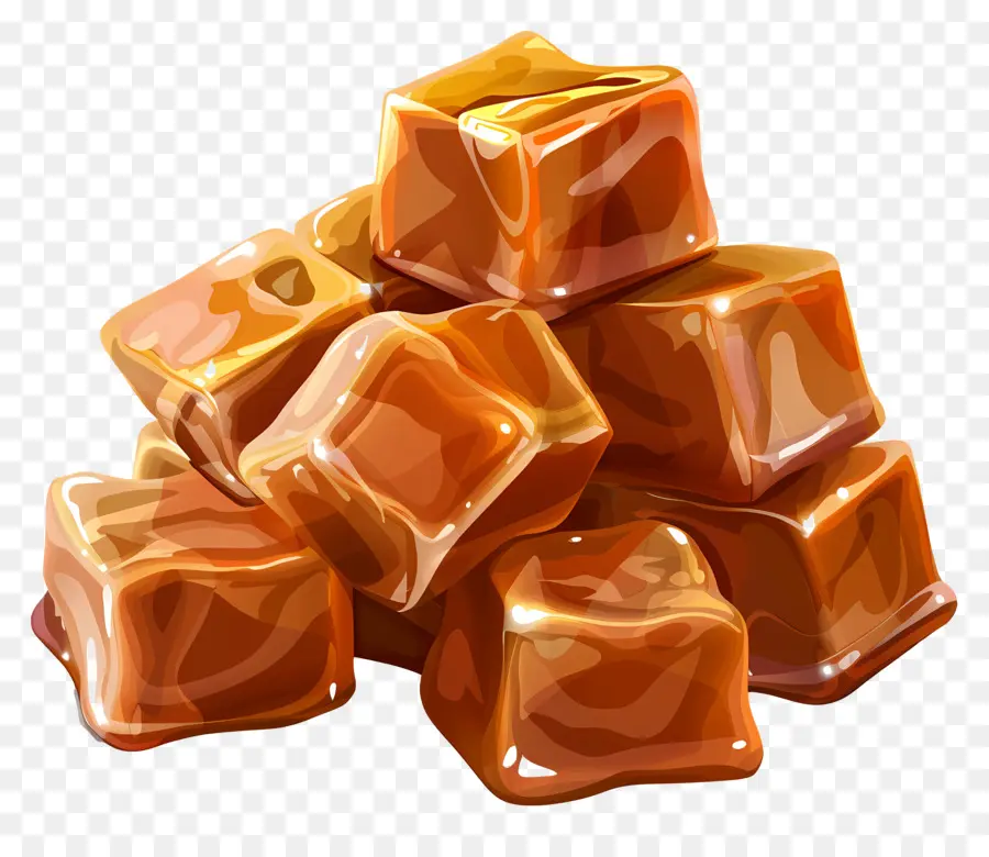 Toffee Caramel，Transparan Es Batu PNG