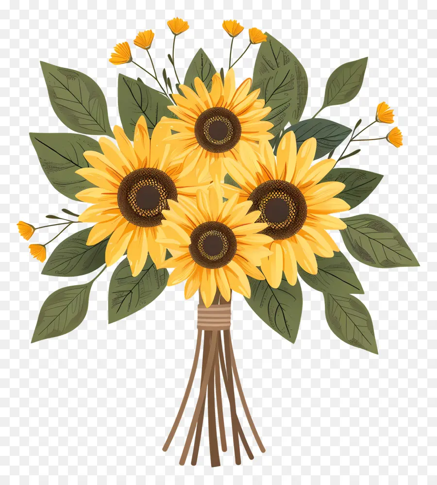 Buket Bunga Matahari，Bunga Matahari PNG