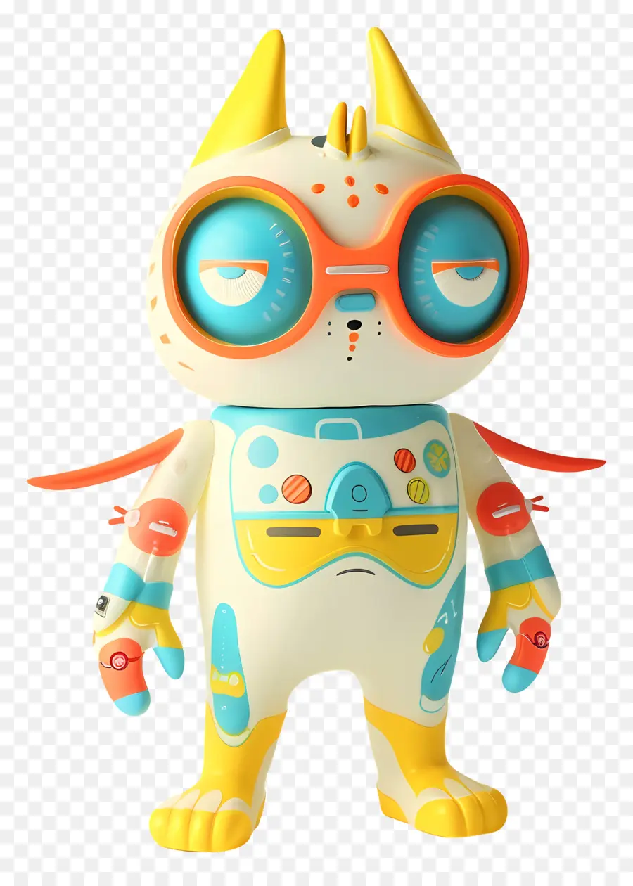 Kartun 3d，Robot Kucing PNG