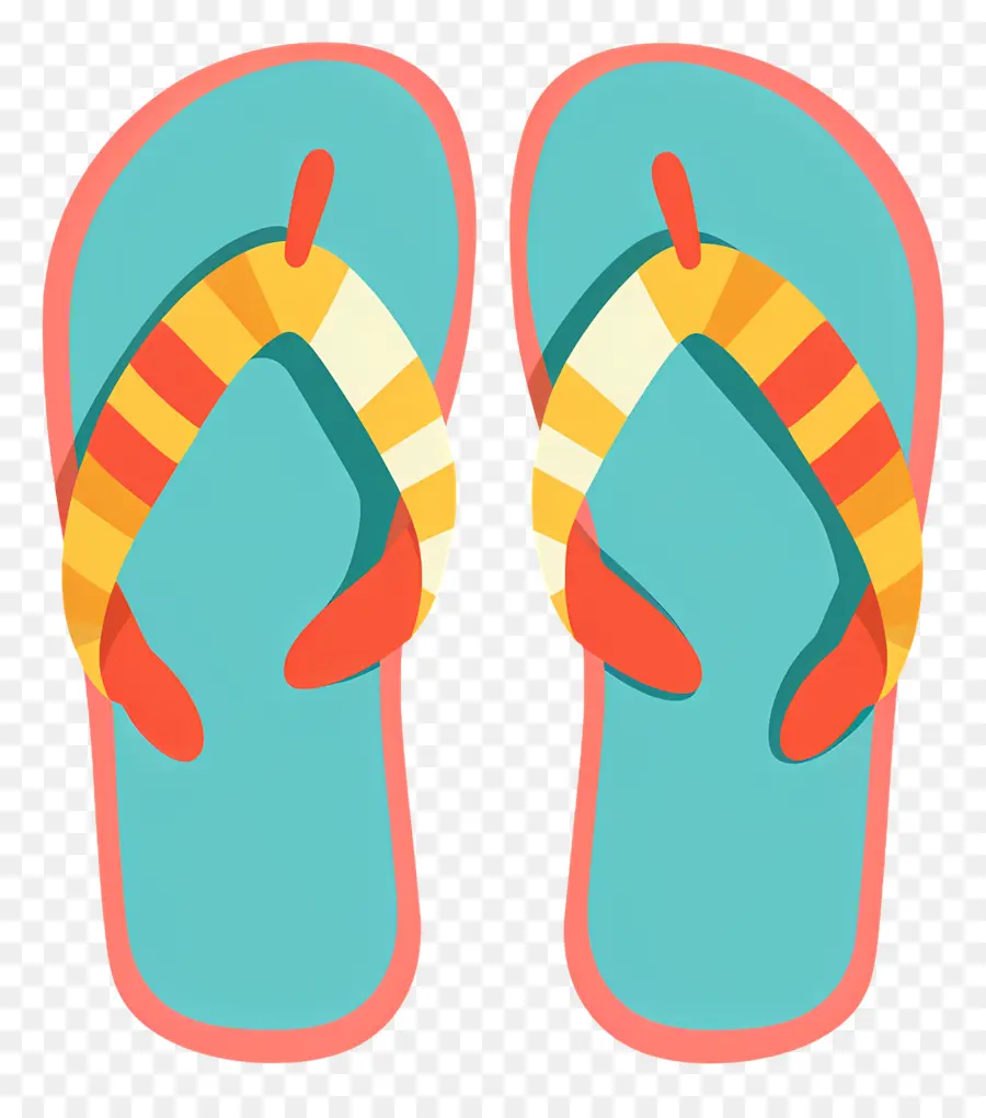 Sandal Jepit，Warna Warni PNG