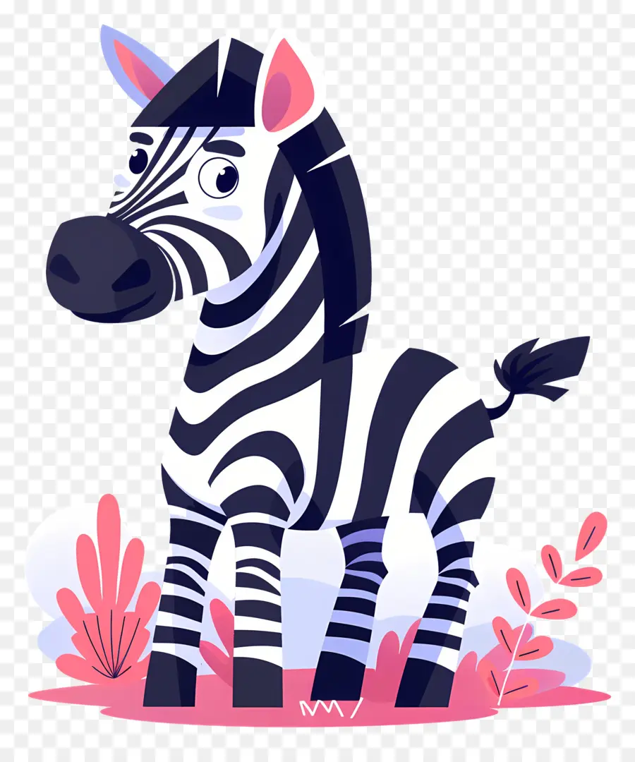 Kartun Zebra，Rumput PNG