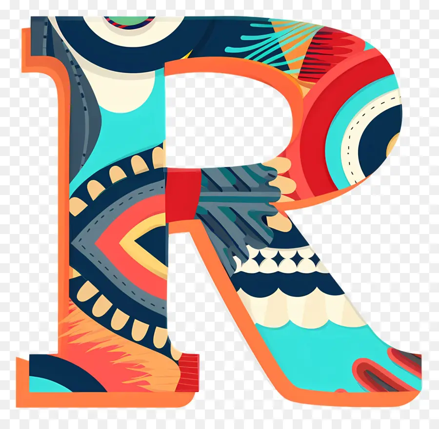 Huruf R，Dekoratif Surat PNG