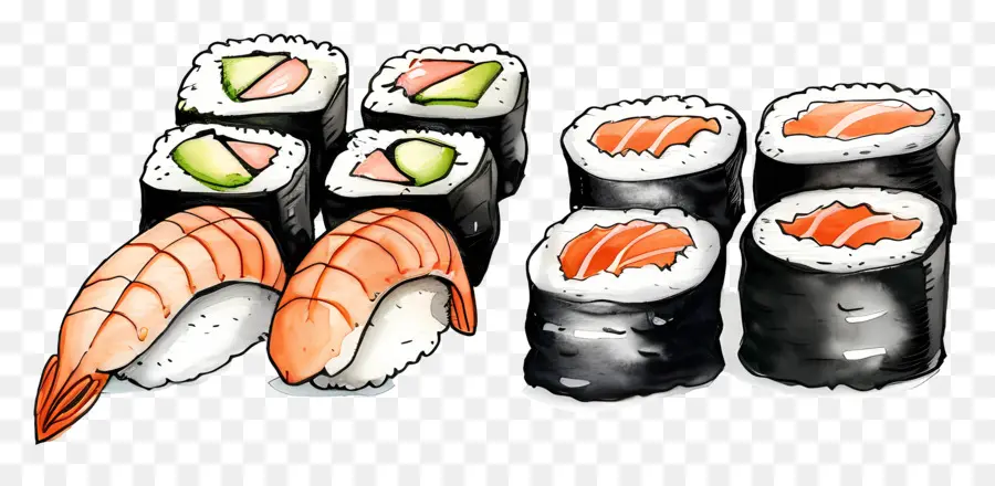 Sushi，Makanan Laut PNG