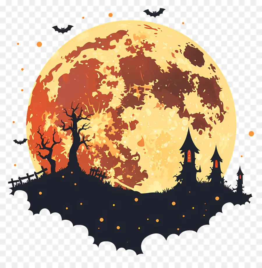 Hallowen，Adegan Halloween PNG