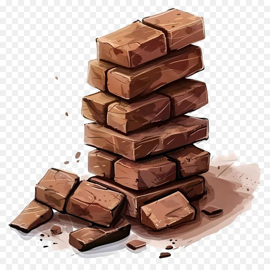 Tumpukan Batu Bata，Coklat Batu Bata PNG