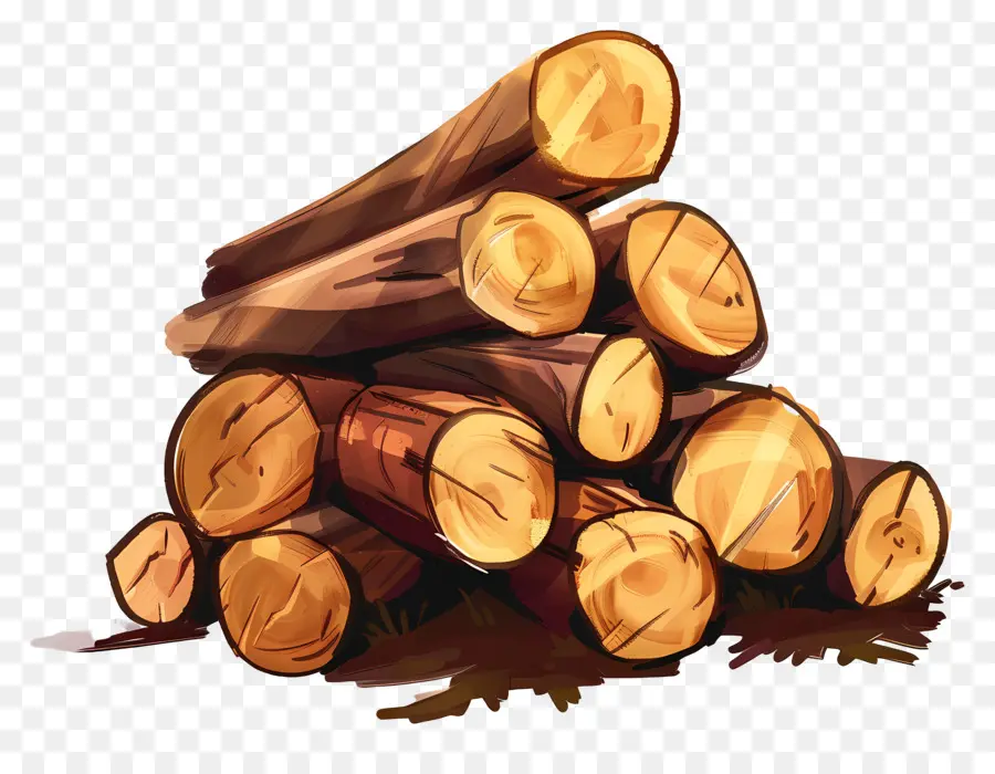 Tumpukan Log，Kayu PNG