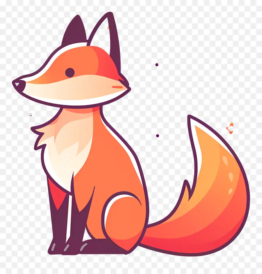 Kartun Fox，Bulu Oranye Dan Putih PNG