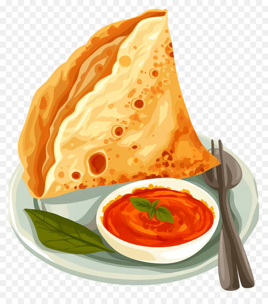 Dosa，Bungkus Dengan Saus PNG