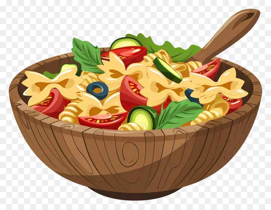 Salad Pasta，Salad Semacam Spageti PNG