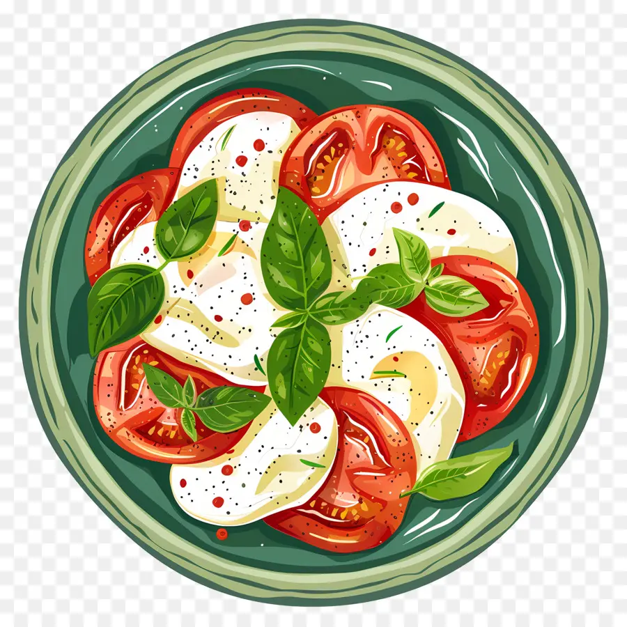 Caprese Salad，Salad Tomat Dan Mozzarella PNG