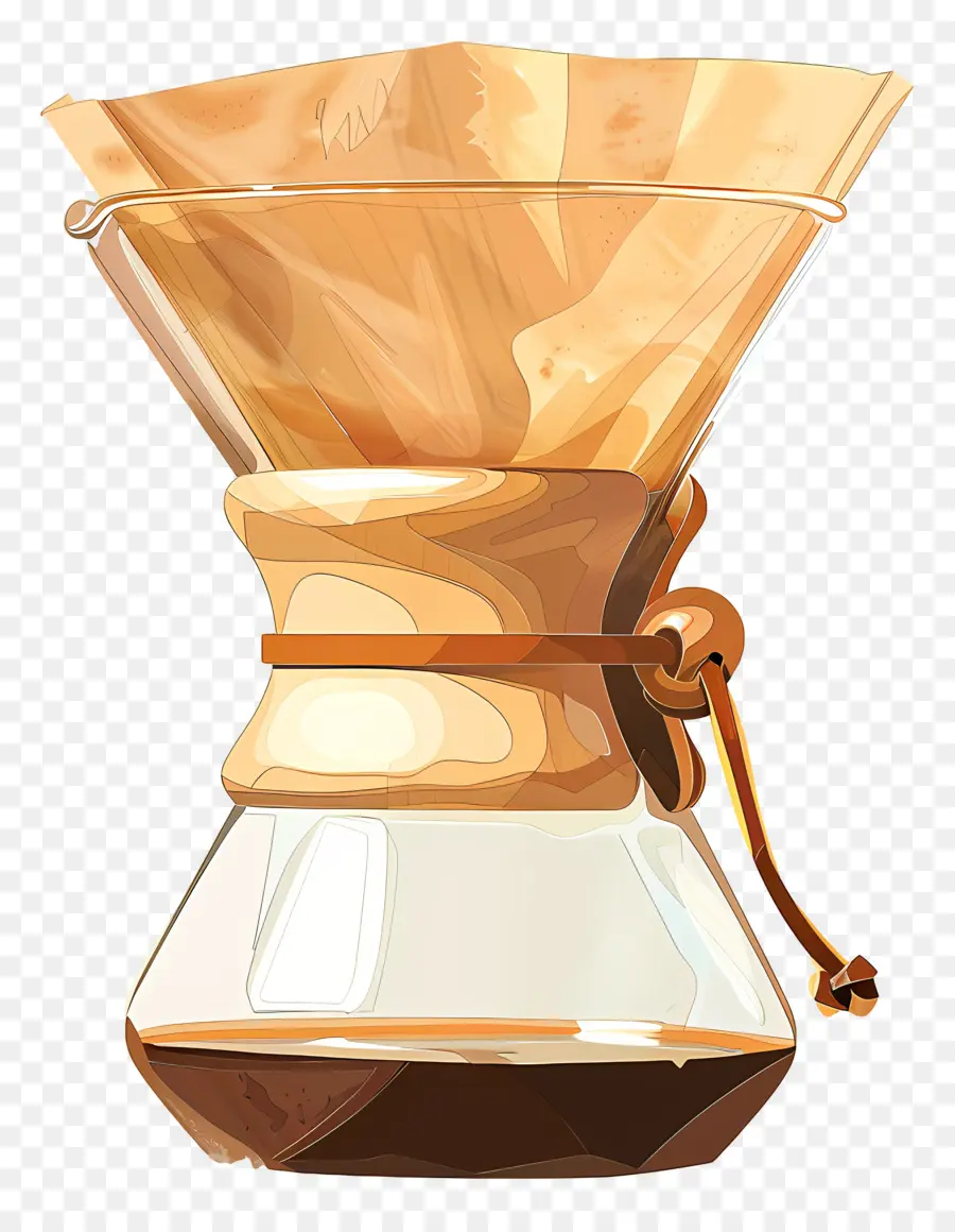 Filter Kopi，Dripper Kopi Kayu PNG