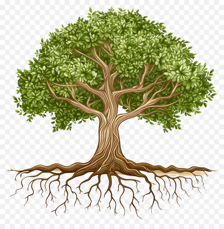 Pohon Dengan Akar，Pohon PNG