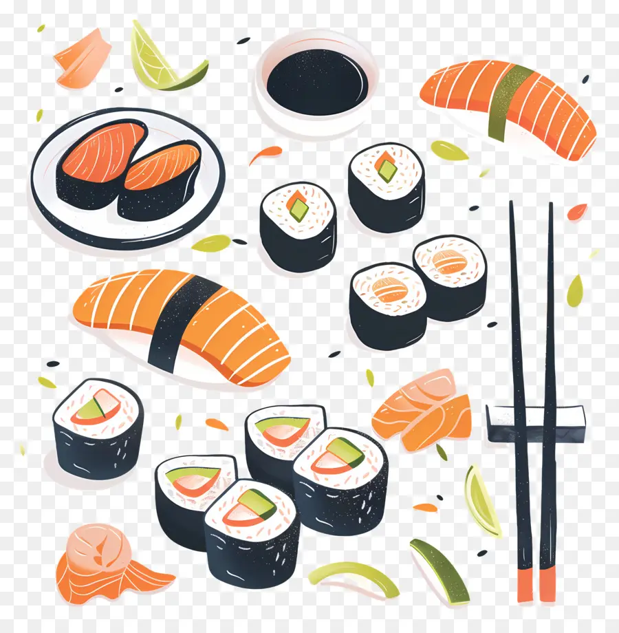 Sushi，Salmon PNG