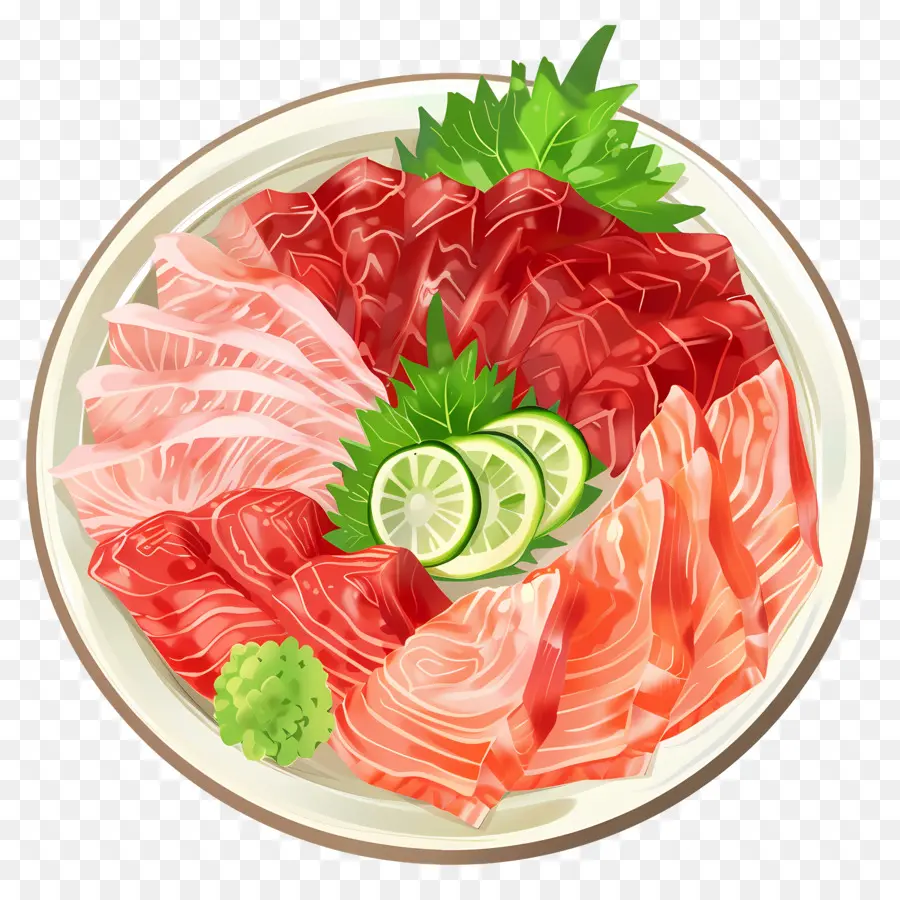 Sashimi，Ikan Salmon PNG