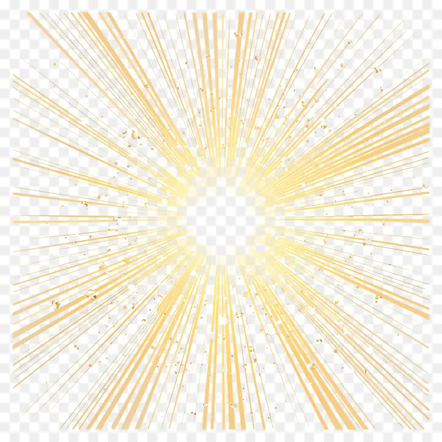 Cahaya Suci，Sunburst Keemasan PNG