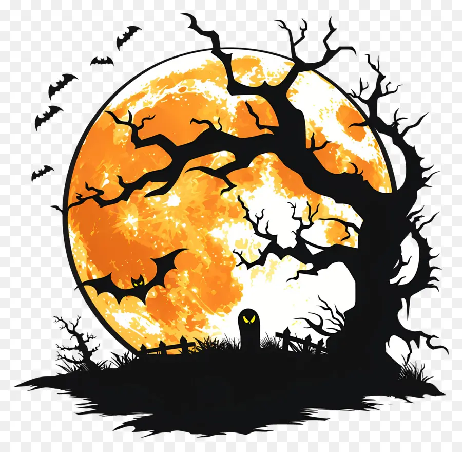 Halloween，Bulan PNG