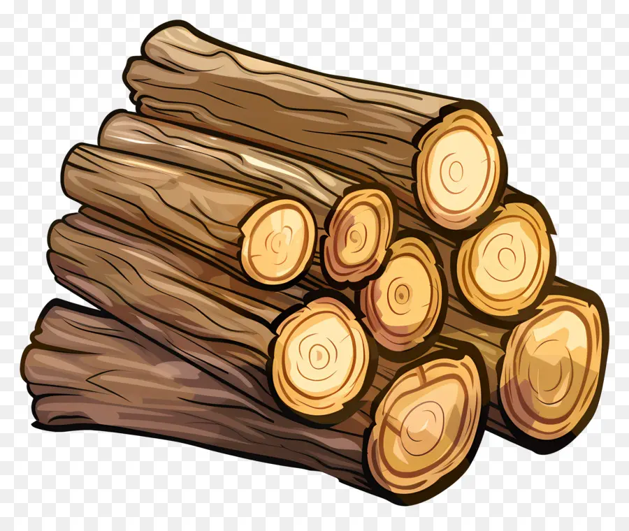 Tumpukan Log，Log Kayu PNG