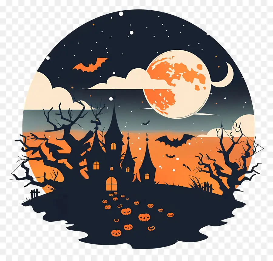 Halloween，Bulan PNG