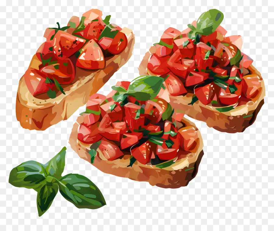 Bruschetta，Bruschetta Tomat Panggang PNG