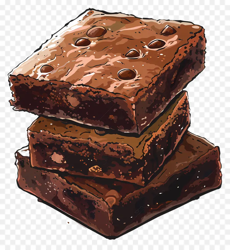 Brownies，Cokelat Chip PNG