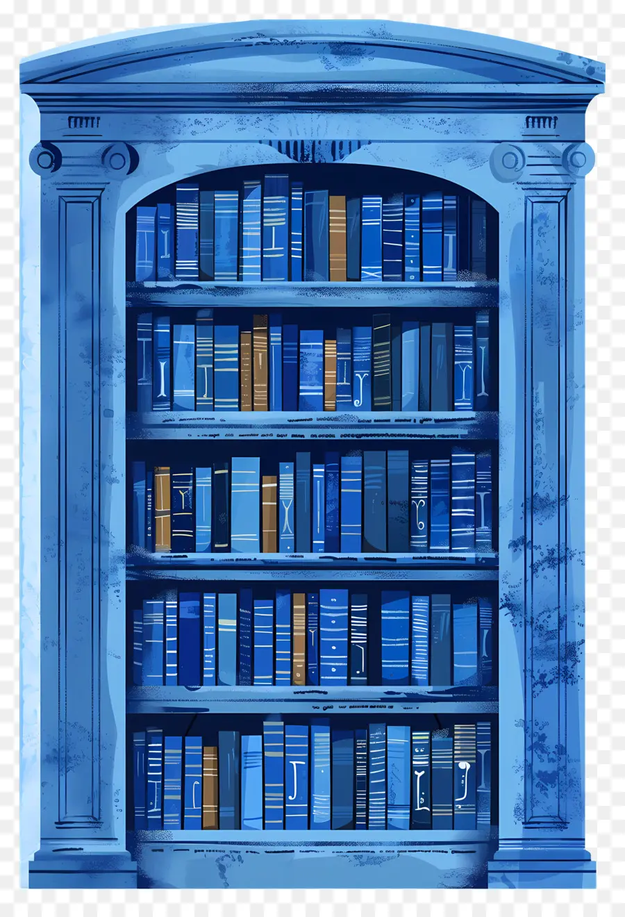 Perpustakaan，Rak Buku Biru PNG