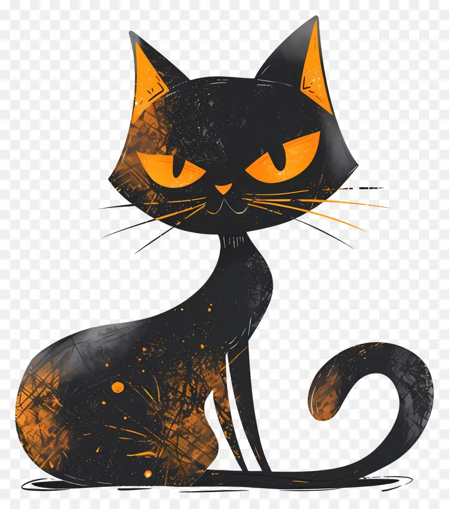 Halloween Kucing，Kucing Hitam PNG