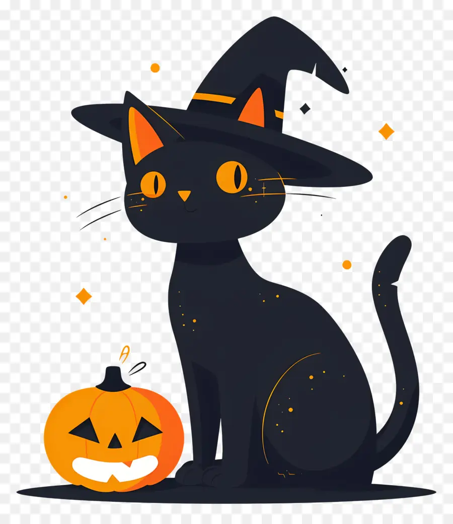 Halloween Kucing，Kucing Hitam PNG