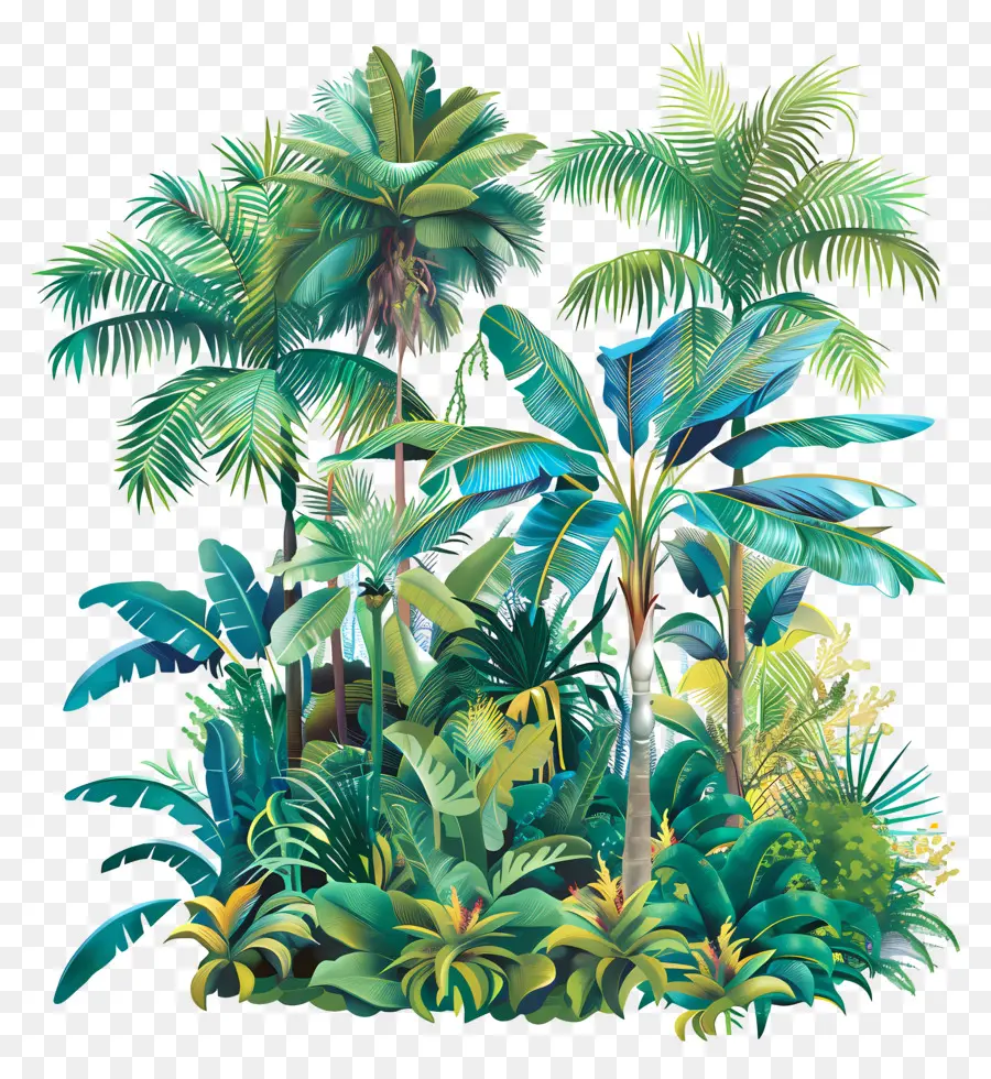 Hutan Tropis，Pohon Pohon Tinggi PNG