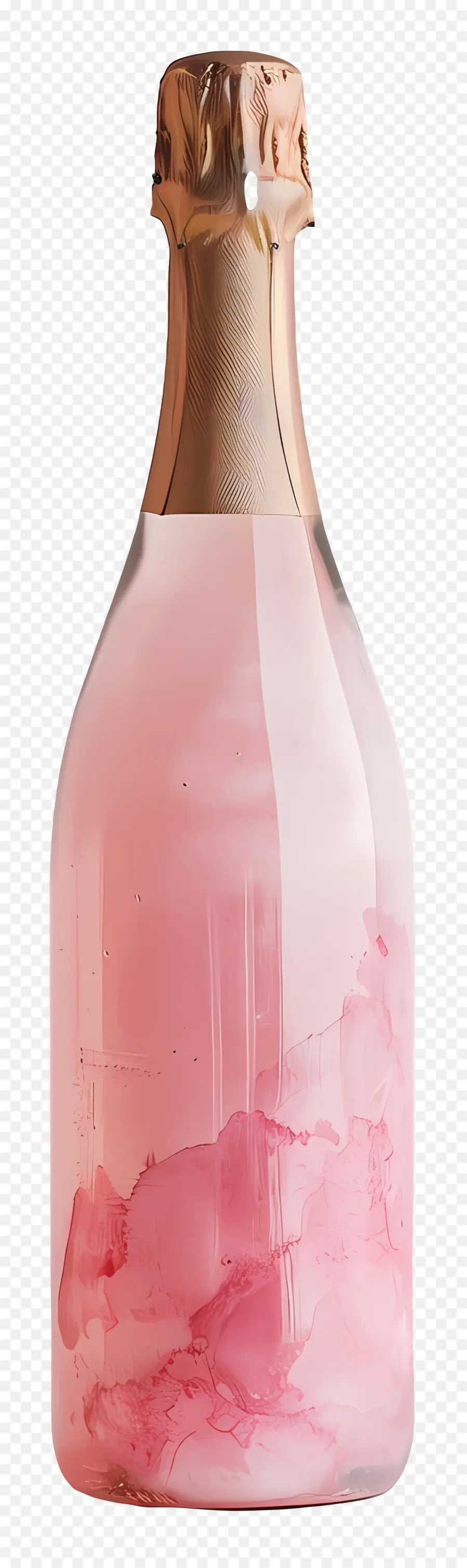 Sampanye，Botol Kaca Merah Muda PNG