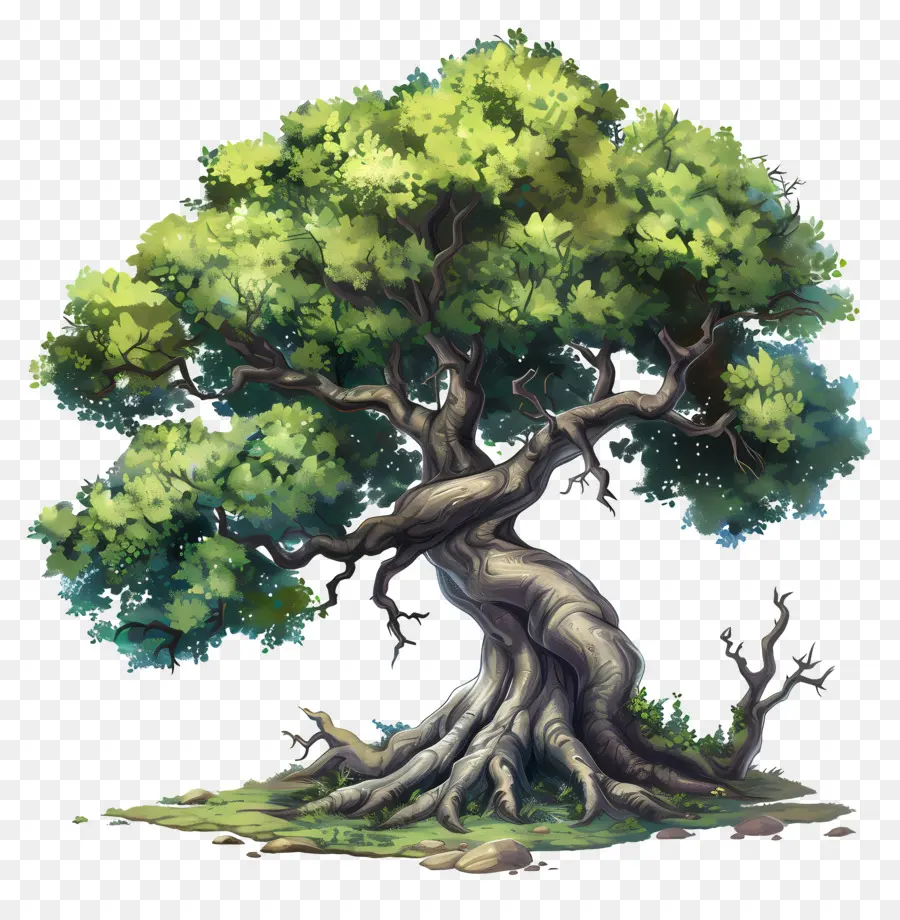 Pohon Dengan Akar，Pohon PNG