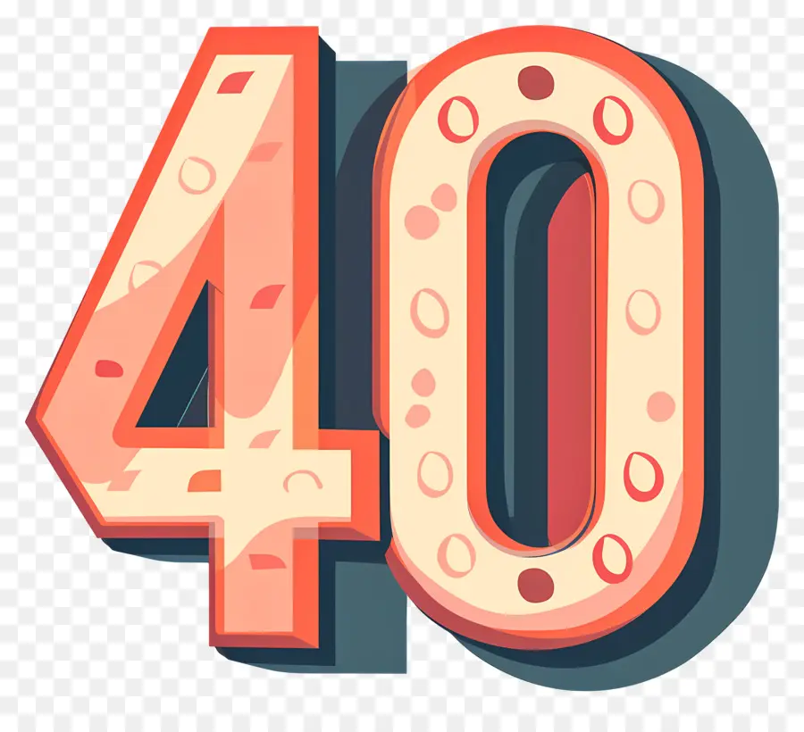 Nomor 40，Ulang Tahun Ke 40 PNG