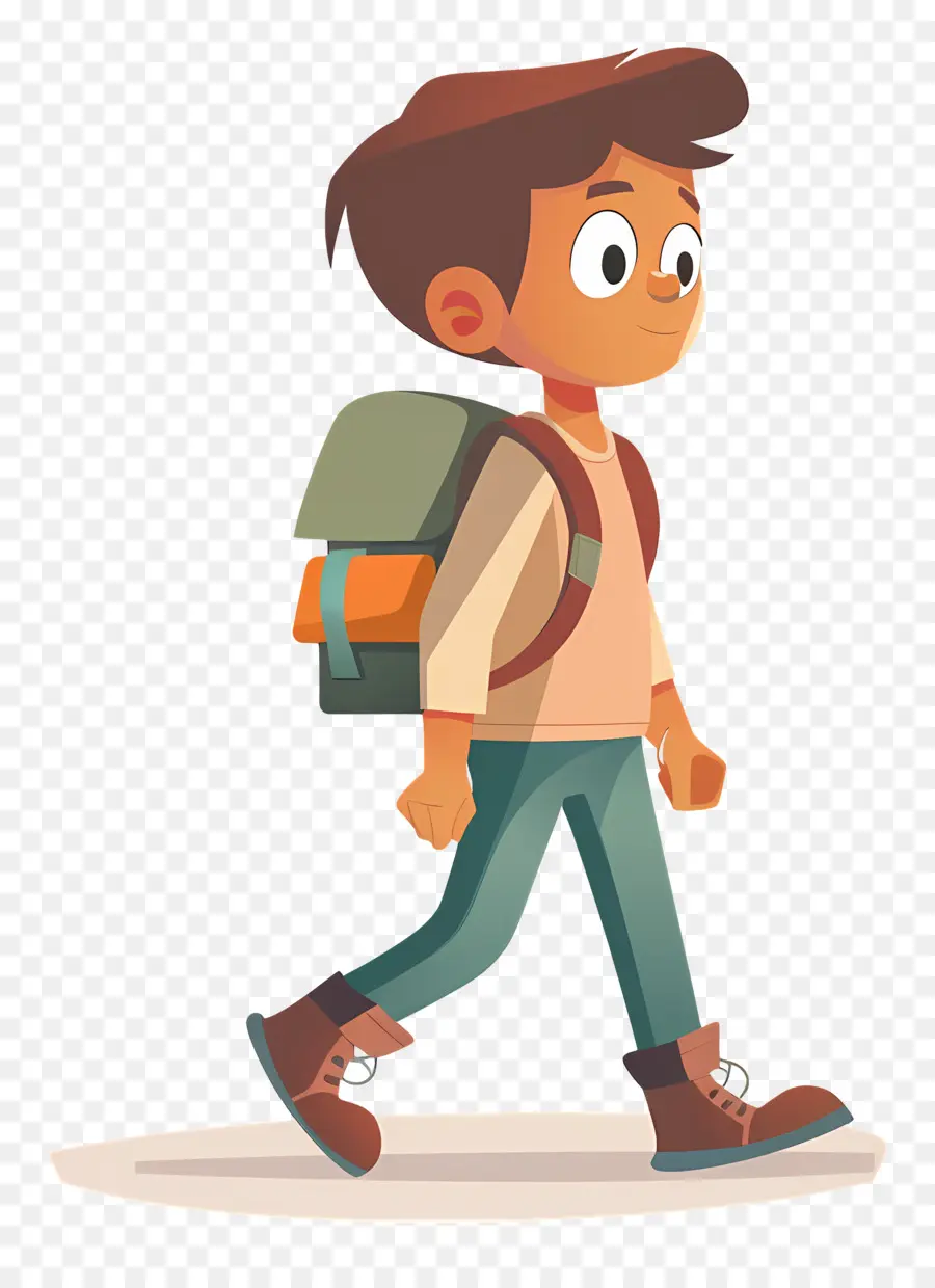 Anak Laki Laki Berjalan，Anak Laki Laki Dengan Ransel PNG