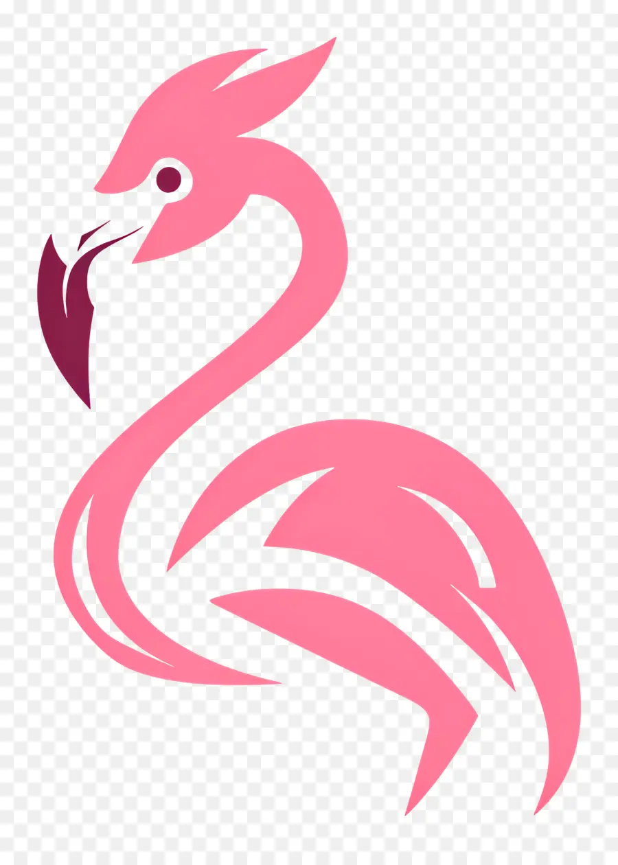 Desain Yang Sederhana，Flamingo PNG