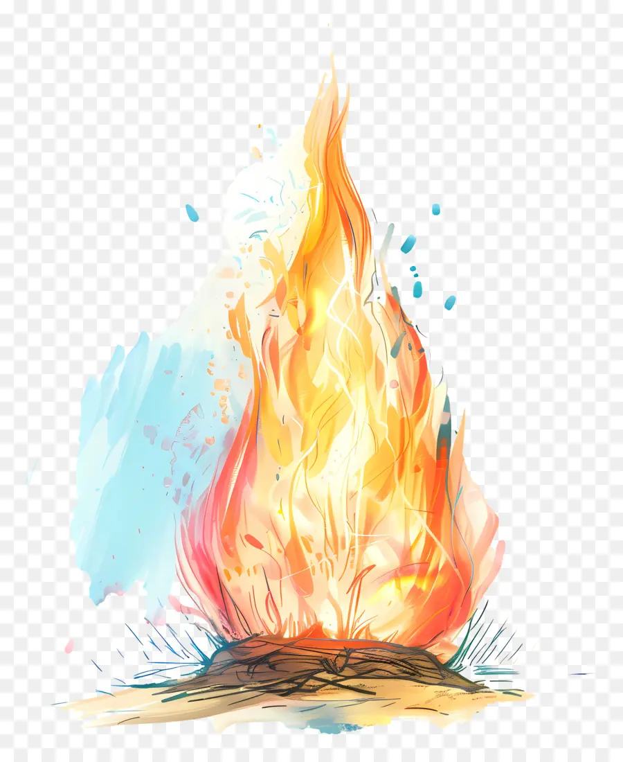 Kartun Kebakaran，Api Unggun PNG