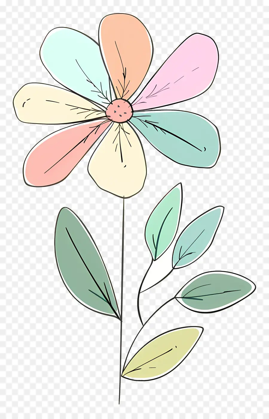 Kartun Bunga，Bunga Berbentuk Hati PNG