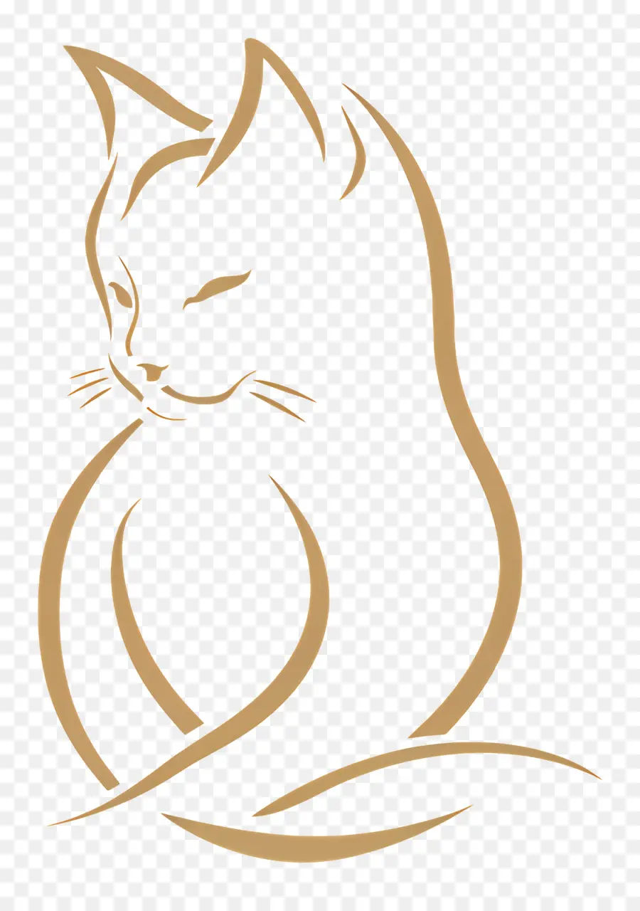 Desain Yang Sederhana，Kucing PNG