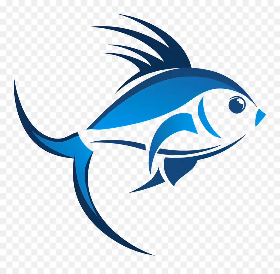 Desain Sederhana，Ikan Biru PNG