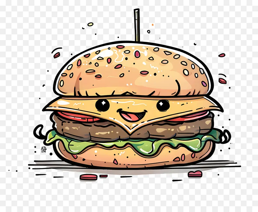 Kartun Burger，Hamburger PNG