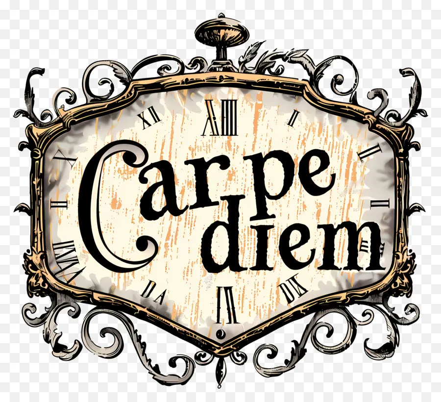 Carpe Diem，Jam Vintage PNG