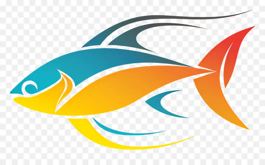 Desain Yang Sederhana，Ikan Warna Warni PNG