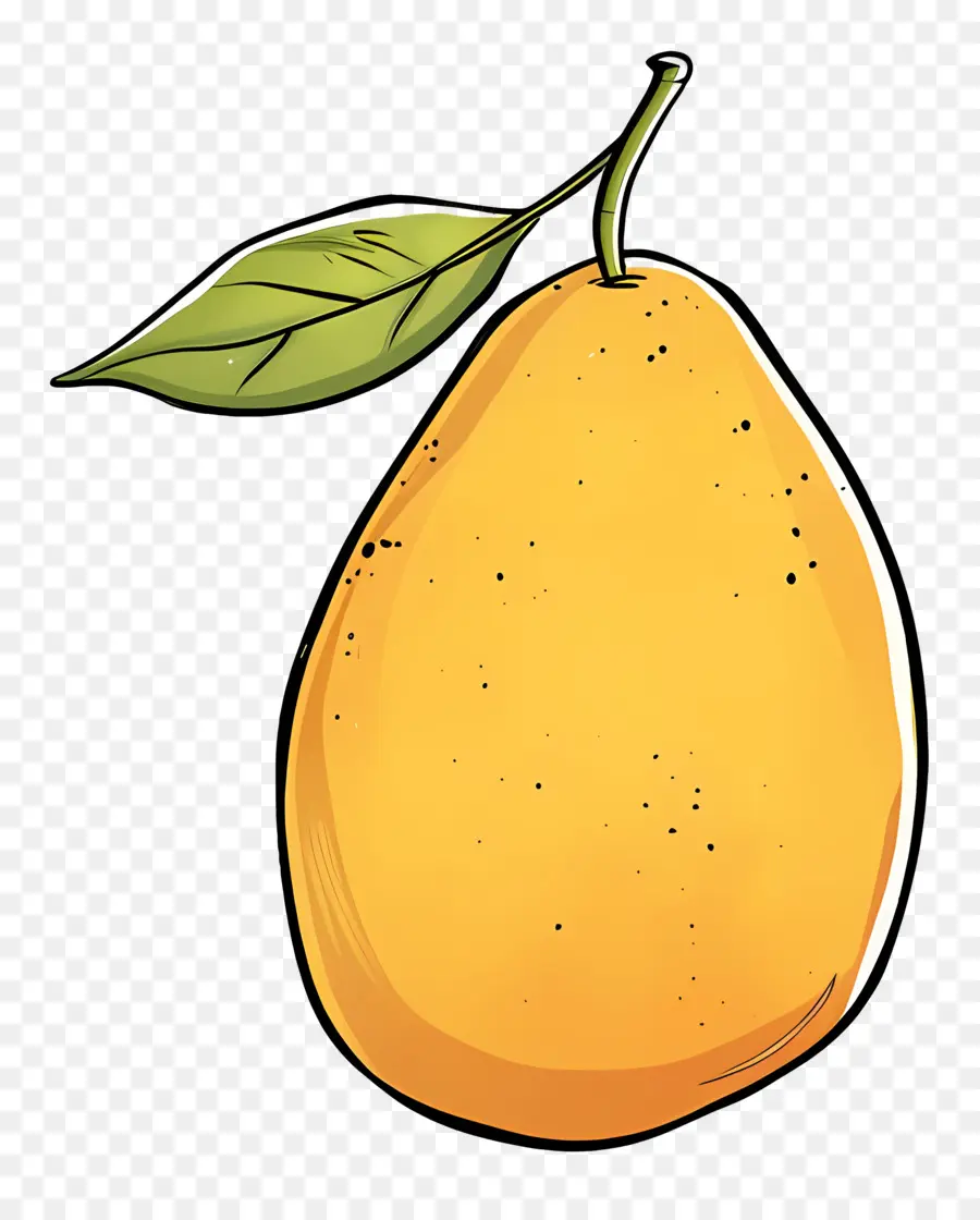 Kartun Mangga，Peach Kuning PNG