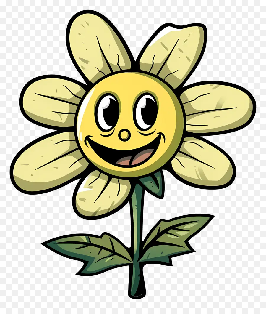 Kartun Bunga，Wajah Daisy Smiley PNG