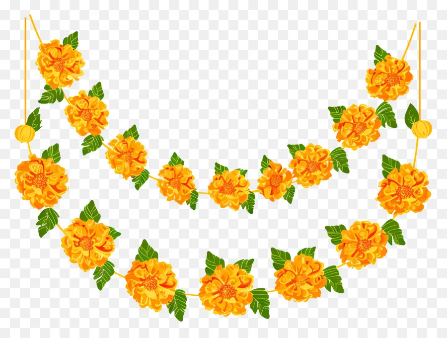 Karangan Bunga Marigold，Bunga Kuning PNG