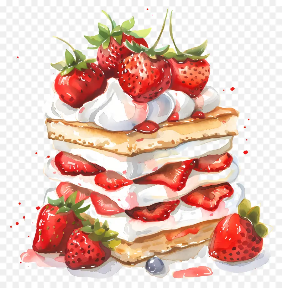 Strawberry Shortcake，Makanan Penutup PNG
