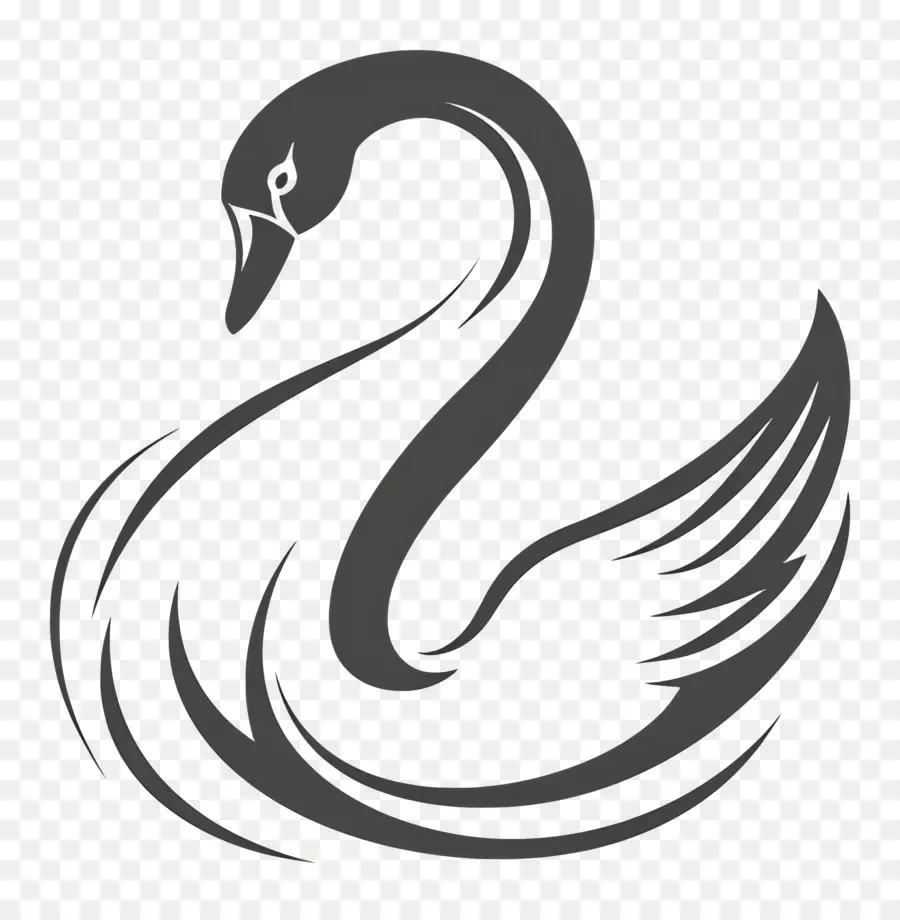 Desain Yang Sederhana，Swan PNG