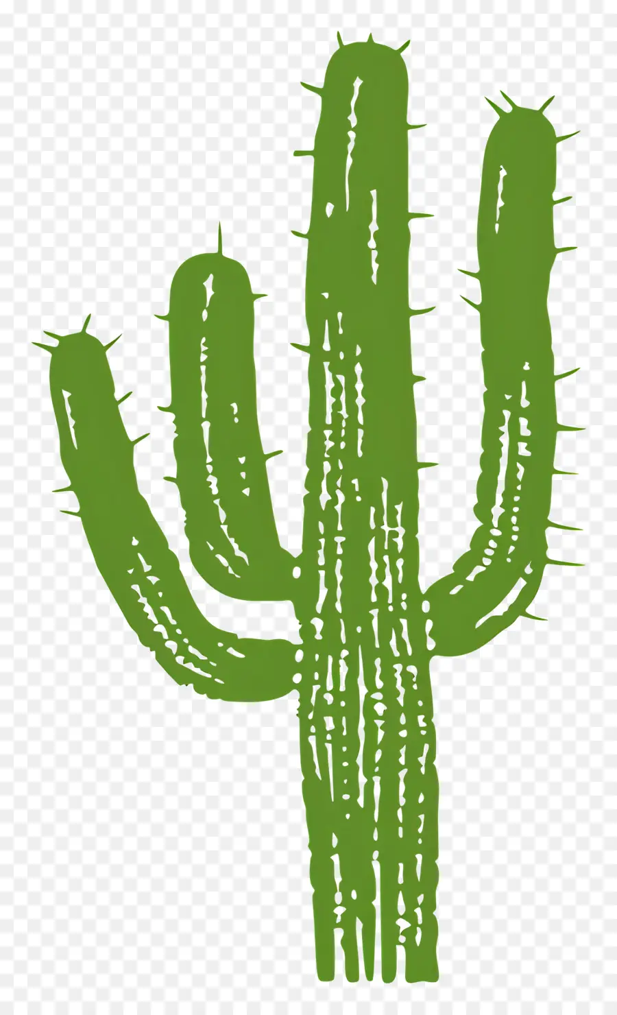 Siluet Kaktus Sederhana，Kaktus PNG