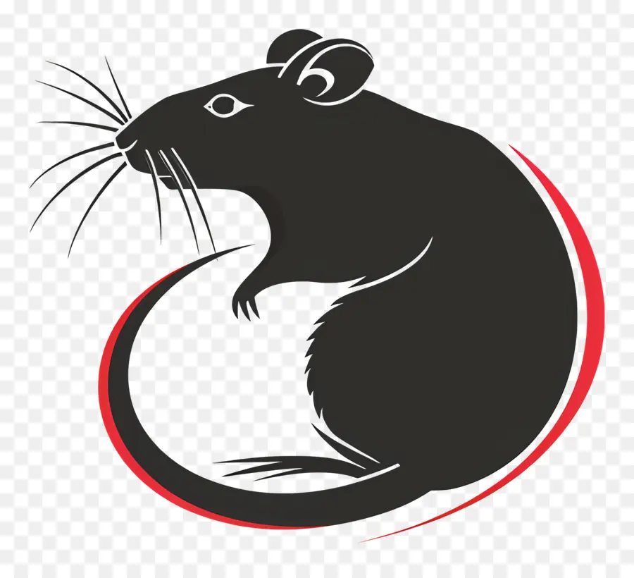 Desain Yang Sederhana，Tikus Hitam PNG