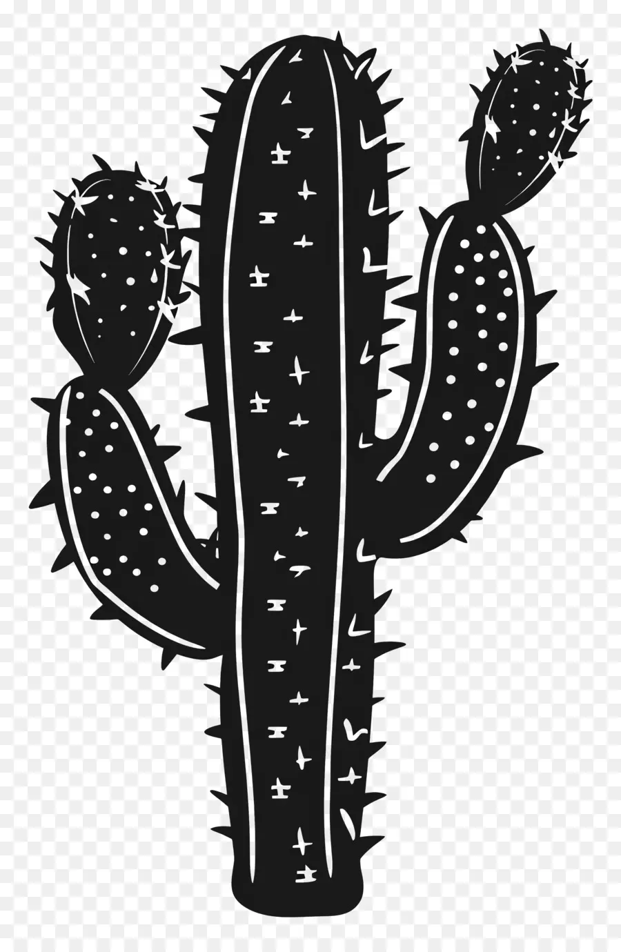 Siluet Kaktus Sederhana，Tanaman Kaktus PNG