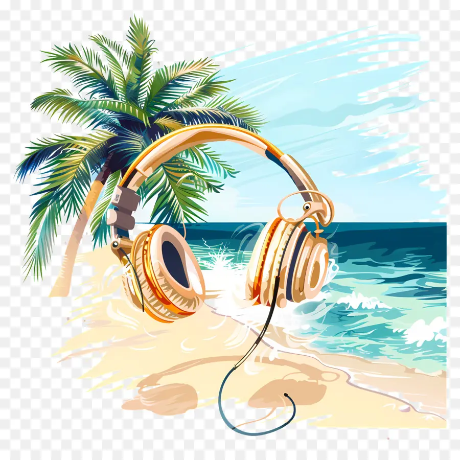 Lagu Pantai，Headphone PNG